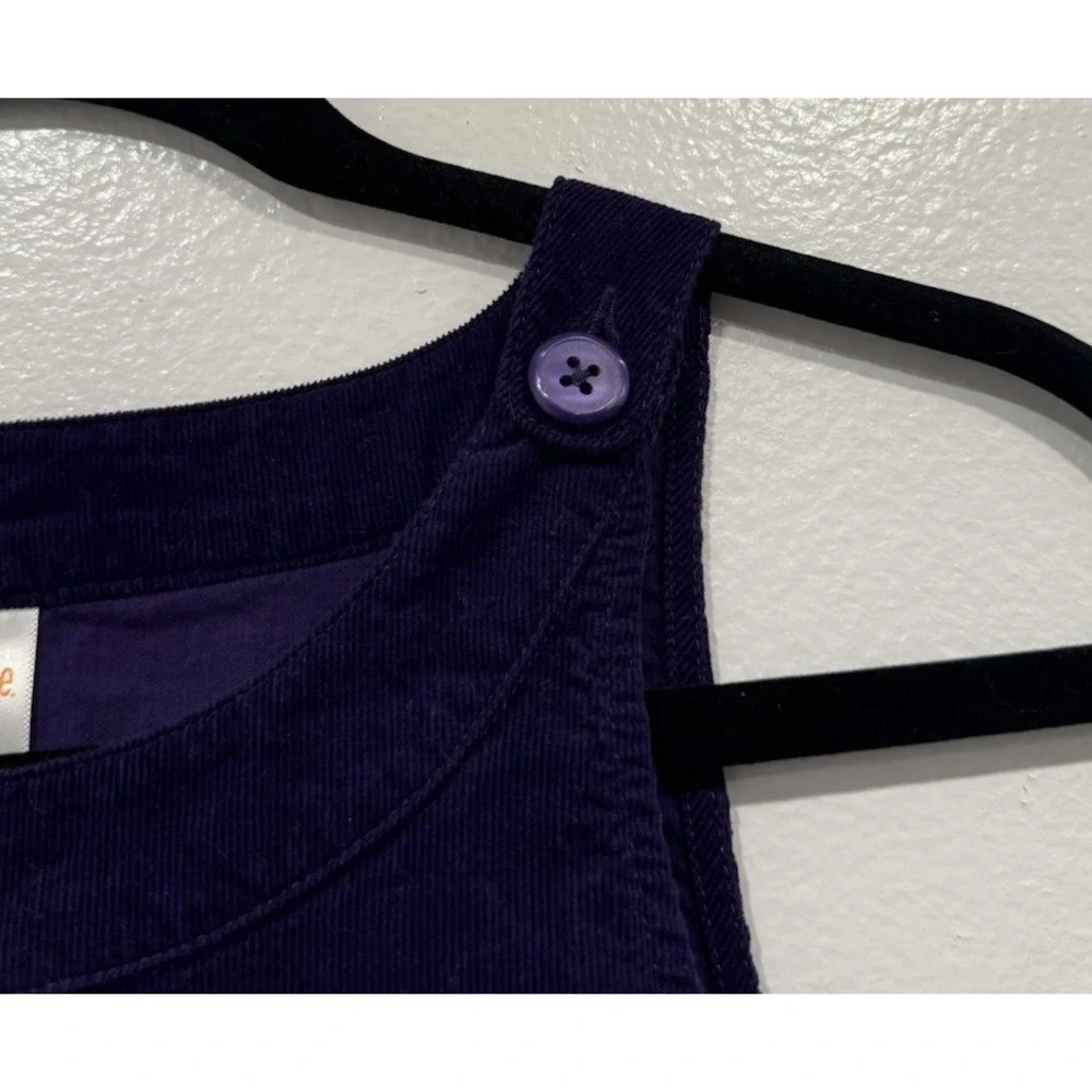 Gymboree Girls Purple Corduroy Deer Fawn Jumper Dress Size 6X Cottage Country